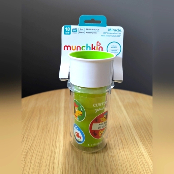 🎈NWT Munchkin Kids 9oz Insulated Personalized BPA-Free Spill-Proof Miracle Cup - Picture 8 of 15